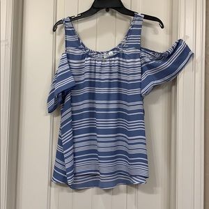Blue striped top
